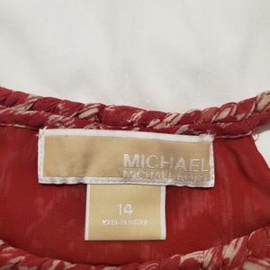 Michael Kors Tops - Red and cream chiffon top Michael Kors Tops - Red and cream chiffon top